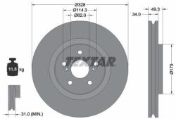 TEXTAR Brzdový kotúč TEXTAR 92349505 (92349505)
