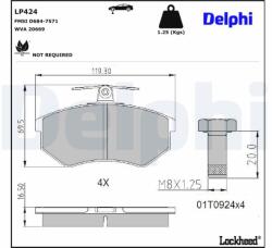 DELPHI Klocki Ham. Audi 80 16mm (lp424)