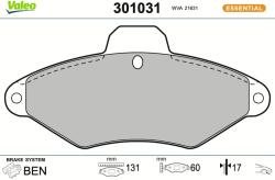 VALEO Sada brzdových platničiek kotúčovej brzdy VALEO 301031 (301031)