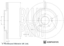 BLUE PRINT Brzdový kotúč BLUE PRINT ADBP430105 (ADBP430105)
