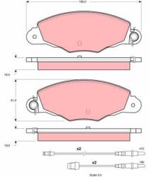 TRW Sada brzdových platničiek kotúčovej brzdy TRW GDB1336 (GDB1336)