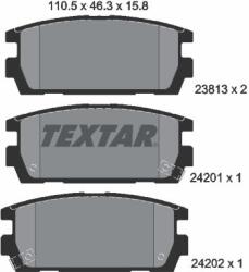 TEXTAR Sada brzdových platničiek kotúčovej brzdy TEXTAR 2381301 (2381301)