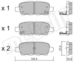 METELLI Sada brzdových platničiek kotúčovej brzdy METELLI 22-0612-0 (22-0612-0)