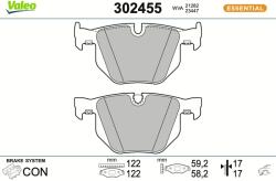 VALEO Sada brzdových platničiek kotúčovej brzdy VALEO 302455 (302455)