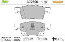 VALEO Sada brzdových platničiek kotúčovej brzdy VALEO 302606 (302606)