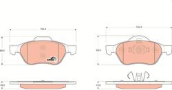 TRW Sada brzdových platničiek kotúčovej brzdy TRW GDB1687 (GDB1687)