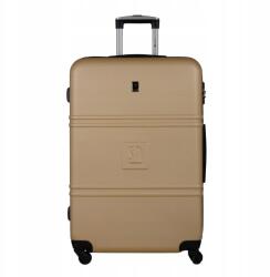 Słoń Torbalski Utazó bőrönd nagy bézs 75 cm négy keréken tágas és erős 85l (04-0401S-25)