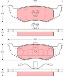 TRW Sada brzdových platničiek kotúčovej brzdy TRW GDB1234 (GDB1234)