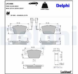 DELPHI Klocki Ham. Tyl Fiat Bravo Ii (lp2486)