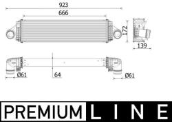 MAHLE Chladič plniaceho vzduchu MAHLE CI 550 000P (CI 550 000P)