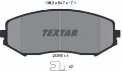 TEXTAR Sada brzdových platničiek kotúčovej brzdy TEXTAR 2434601 (2434601)