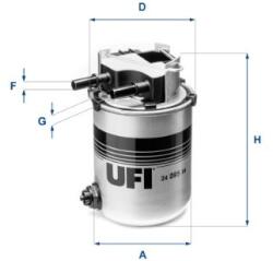 UFI Palivový filter UFI 24.095. 04 (24.095.04)
