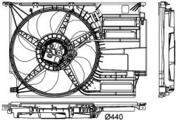 MAHLE Ventilátor chladenia motora MAHLE CFF 404 000P (CFF 404 000P)