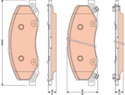 TRW Sada brzdových platničiek kotúčovej brzdy TRW GDB1781 (GDB1781)