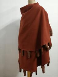  Poncsó ágytakaró sál róka szőrmével