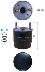 MAHLE Palivový filter MAHLE KL 1002D (KL 1002D)