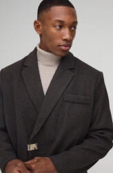 Boohooman szürke patentos kabát B18 rtr S