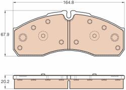 TRW Sada brzdových platničiek kotúčovej brzdy TRW GDB3567 (GDB3567)