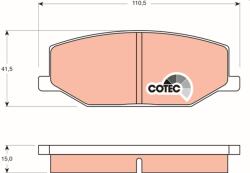 TRW Sada brzdových platničiek kotúčovej brzdy TRW GDB383 (GDB383)