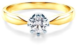 SAVICKI Inel de logodnă SAVICKI: aur bicolor, safir alb - savicki - 4 682,00 RON
