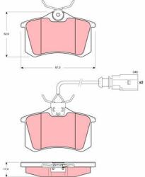 TRW Sada brzdových platničiek kotúčovej brzdy TRW GDB1417 (GDB1417)