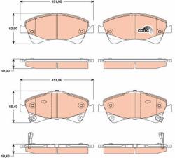 TRW Sada brzdových platničiek kotúčovej brzdy TRW GDB3479 (GDB3479)