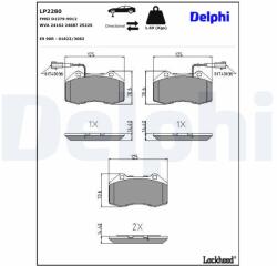 DELPHI Klocki Ham. Alfa Mito 1.4 Tjet 08- Przod (lp2280)