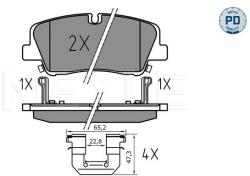 MEYLE Sada brzdových platničiek kotúčovej brzdy MEYLE 025 224 1817/PD (025 224 1817/PD)