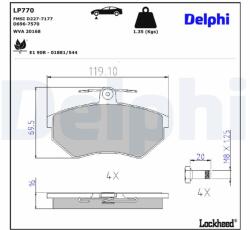 DELPHI Klocki Ham. Audi A4/vw Passat (lp770)