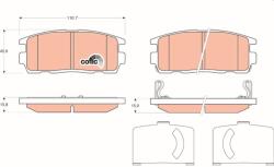 TRW Sada brzdových platničiek kotúčovej brzdy TRW GDB1716 (GDB1716)