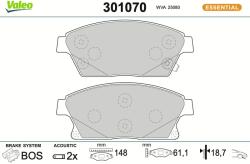 VALEO Sada brzdových platničiek kotúčovej brzdy VALEO 301070 (301070)
