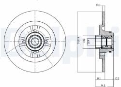 DELPHI Tarcza Ham. Z Loz. Renault Megane I 96- (bg9025rs)