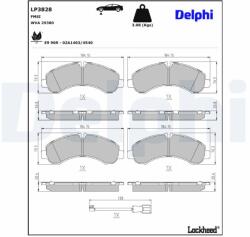 DELPHI Sada brzdových platničiek kotúčovej brzdy DELPHI LP3828 (LP3828)