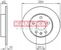 Kamoka Féktárcsa Opel Astra G 98- Hátsó