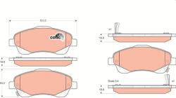 TRW Sada brzdových platničiek kotúčovej brzdy TRW GDB3336 (GDB3336)