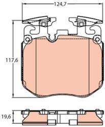 TRW Sada brzdových platničiek kotúčovej brzdy TRW GDB2147 (GDB2147)