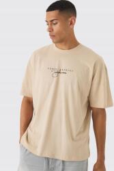 Boohooman bézs nyomott mintás póló B16 nng S