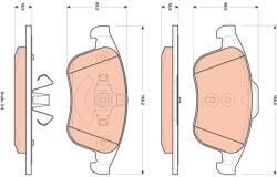 TRW Sada brzdových platničiek kotúčovej brzdy TRW GDB1896 (GDB1896)
