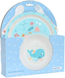  Tányér és evőeszköz készlet BÁLNA