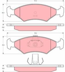 TRW Sada brzdových platničiek kotúčovej brzdy TRW GDB1222 (GDB1222)