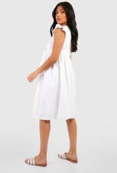 Boohoo Fehér Kismama MIDI Ruha B18 wdn S