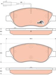 TRW Sada brzdových platničiek kotúčovej brzdy TRW GDB1855 (GDB1855)
