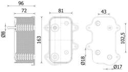MAHLE Chladič motorového oleja MAHLE CLC 282 000S (CLC 282 000S)