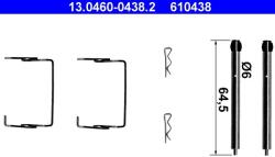 ATE Súprava príslušenstva, obloženie kotúčovej brzdy ATE 13.0460-0438.2 (13.0460-0438.2)