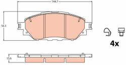 TRW Sada brzdových platničiek kotúčovej brzdy TRW GDB2196 (GDB2196)