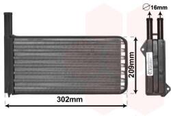 VAN WEZEL Výmenník tepla vnútorného kúrenia VAN WEZEL 18006154 (18006154)