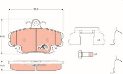 TRW Sada brzdových platničiek kotúčovej brzdy TRW GDB1634 (GDB1634)