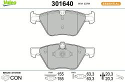 VALEO Sada brzdových platničiek kotúčovej brzdy VALEO 301640 (301640)
