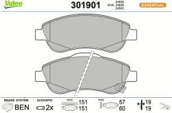 VALEO Sada brzdových platničiek kotúčovej brzdy VALEO 301901 (301901)