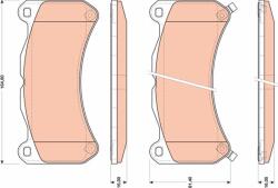 TRW Sada brzdových platničiek kotúčovej brzdy TRW GDB3489 (GDB3489)